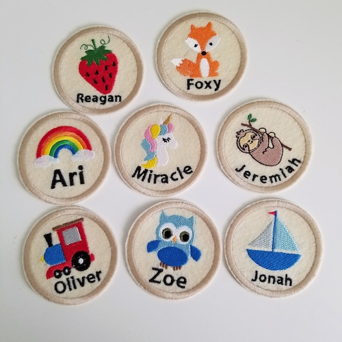 Personalized Name Embroidered Patches Name Badge Backpack Etsy