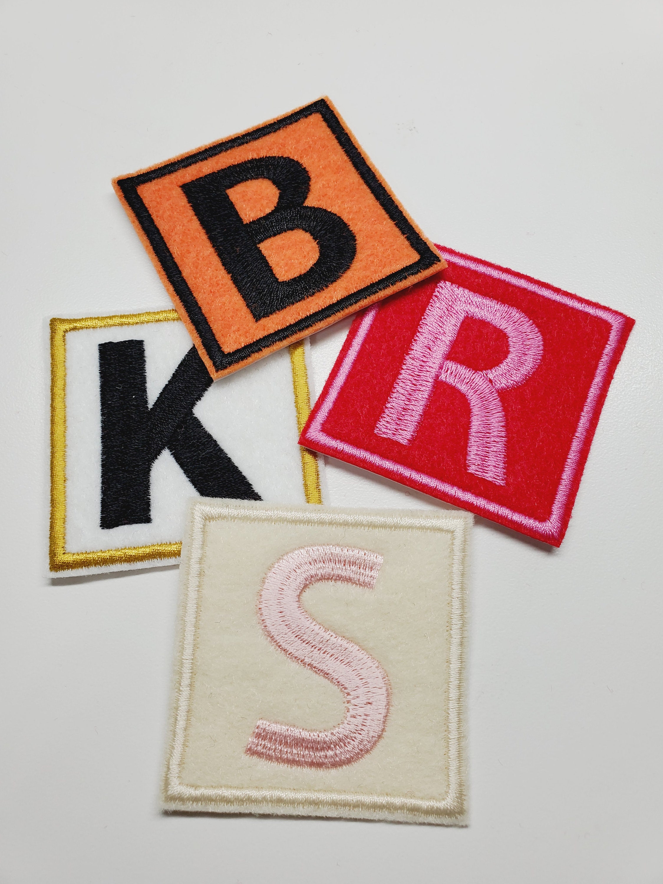 Embroidered 2 inch Letter Block Patches, Letter Patch, Felt Letter Patch, School Name Patch, block Letter Patch, Backpack Patch, Letters