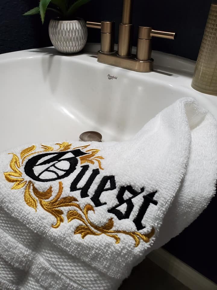 Custom Guest Hand Towel Be Our Guest Towel Damask Towel New | Etsy