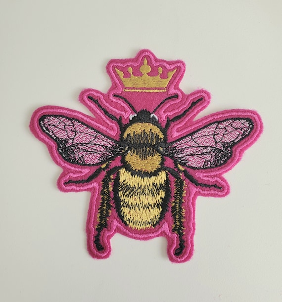  10 Pieces Bee Embroidered Iron-on Patches Large Bee