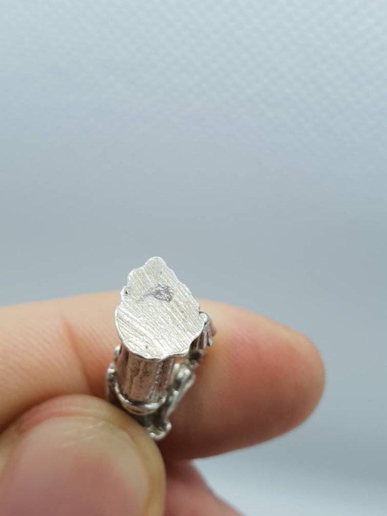 Vintage silver heavy Edwardian victorian lady mary poppins charm figure with umbrella bracelet necklace pendant retro musical film