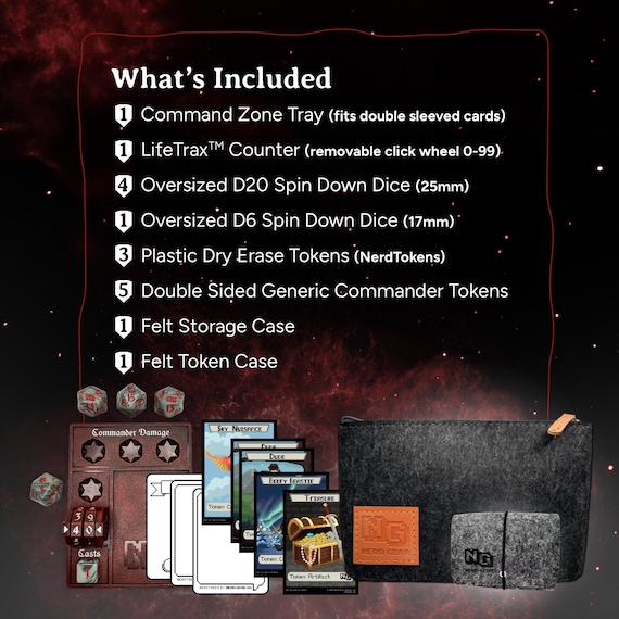 MTG Commander Essentials Kit - Command Zone Tray, Lifetrax Counter, Dice, Tokens, and Cases. NOT 3D Printed - Magic the Gathering Compatible - Etsy MTG Commander Essentials Kit - Command Zone Tray, Lifetrax Counter, Dice, Tokens, and Cases. NOT 3D Printed - Magic the Gathering Compatible - Etsy