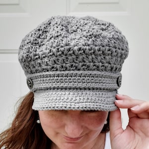Crochet Hat Pattern, Crochet Newsboy Hat Pattern, Crochet  Hat Pattern Brim, Crochet Summer Hat Pattern, PDF Instant Download, Free Pattern