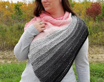 Häkelschal Muster, Häkelschal Sommer, Häkelschal Wrap, Dreieck Schal Häkelmuster, Häkelschal Frauen, müheloser Schal