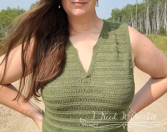 Häkelanleitung, Tank Top Muster häkeln, Häkeltop Muster für Frauen, Häkelmuster Bluse, Sommer Top Muster häkeln,