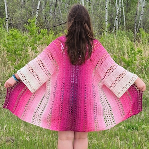 Modèle de cardigan d'été au crochet, modèle de cardigan au crochet, modèle de cardigan, modèle de cardigan d'été facile, téléchargement PDF, légèrement oblique