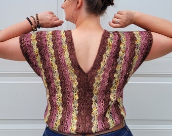 Crochet Pattern, Crochet Top Patterns For Women, Crochet Blouse Pattern, Crochet Summer Top Pattern, Thalassa Top