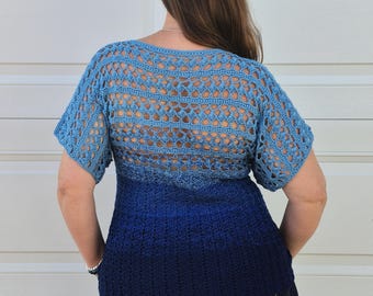 Crochet Pattern, Crochet Top Patterns For Women, Crochet Blouse Pattern, Crochet Summer Top Pattern, Slightly Slanted Blouse