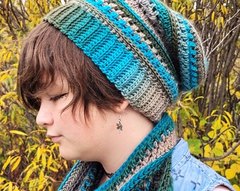 Patrón de gorro holgado de crochet, gorro holgado de crochet, patrón de gorro de crochet, patrón de gorro holgado, patrón de gorro de crochet, Phaseolus