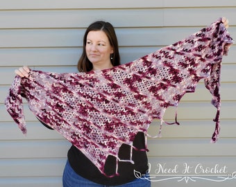 Crochet Shawl Pattern, Crochet Shawl Summer, Crochet Shawl Wrap, Crochet Triangle Shawl Pattern, Crochet Shawl Women, Butter Upon Bacon