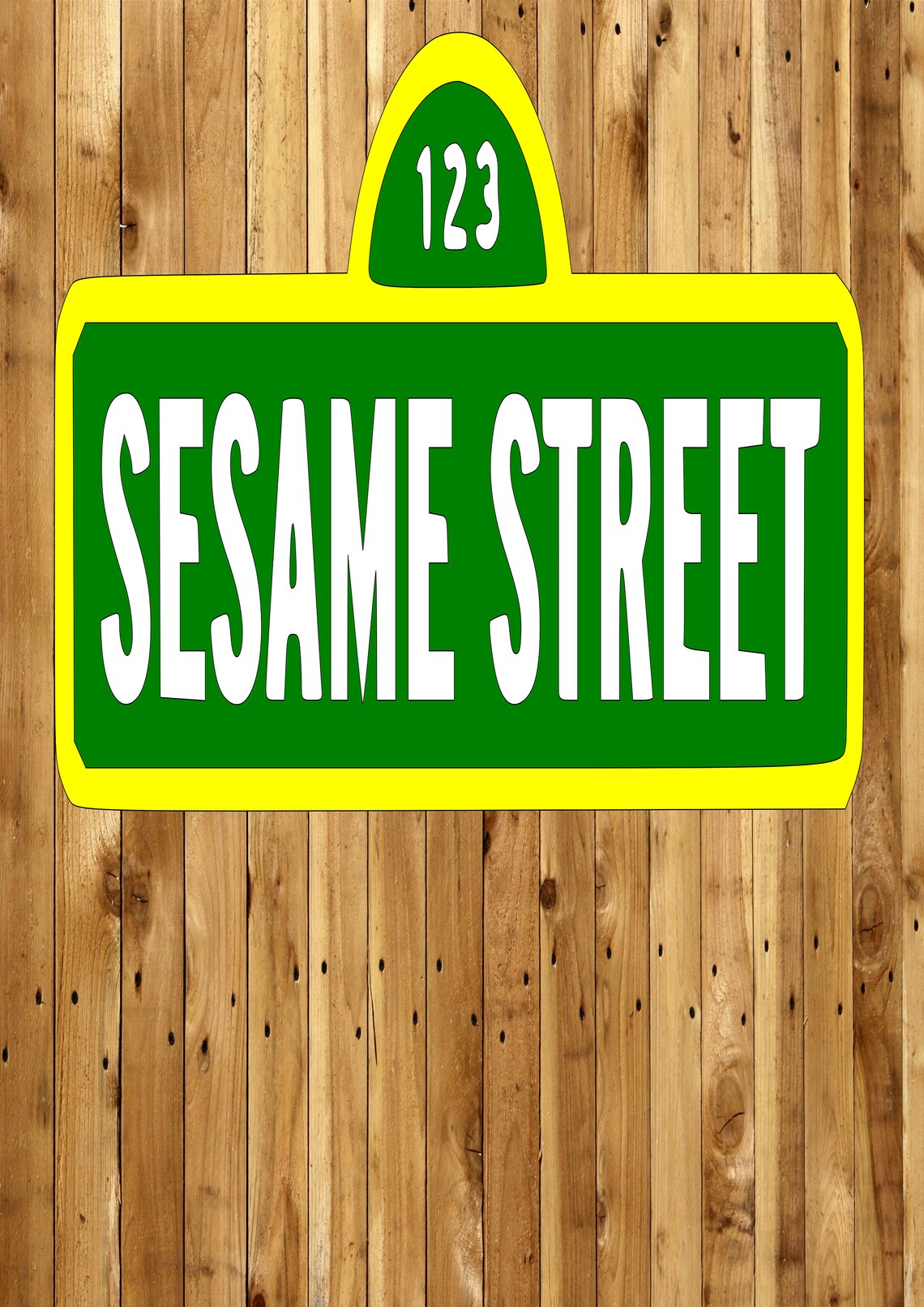 Sesame Street Sign SVG Layered for HTV Etsy