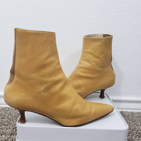 Vintage 80s 90s Manolo Blahnik Leather Booties | K