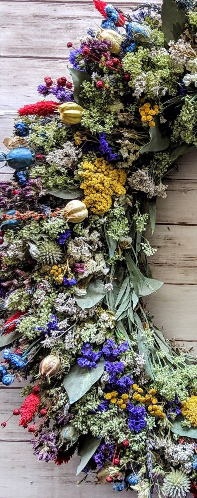 fragrant wreath dried flower wreath wall decor housewarming gift spring wreath mothers day gift colorful wreath lavender wreath