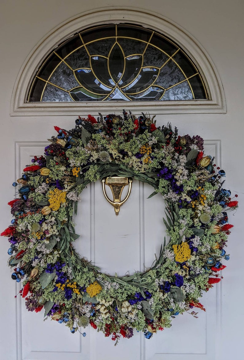 fragrant wreath dried flower wreath wall decor housewarming gift spring wreath mothers day gift colorful wreath lavender wreath