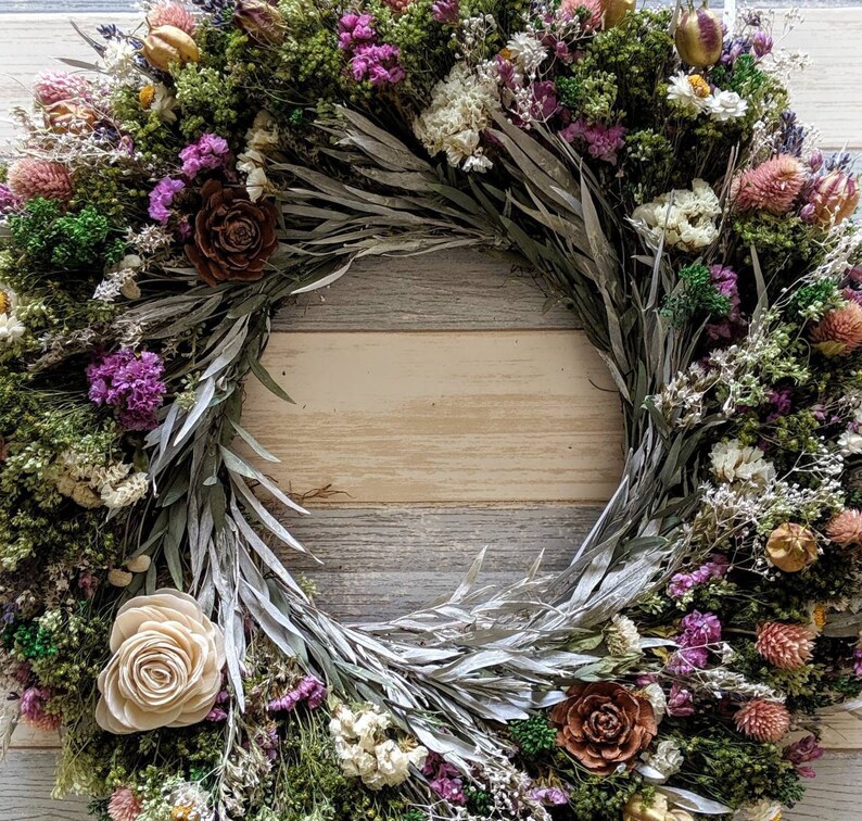 Home Living Wreaths Dried Flower Wreath Wall Decor Fragrant Wreath Indoor Wreath Spring Wreath Bedroom Wreath Preserved Wreath Mothers Day Gift Cottage