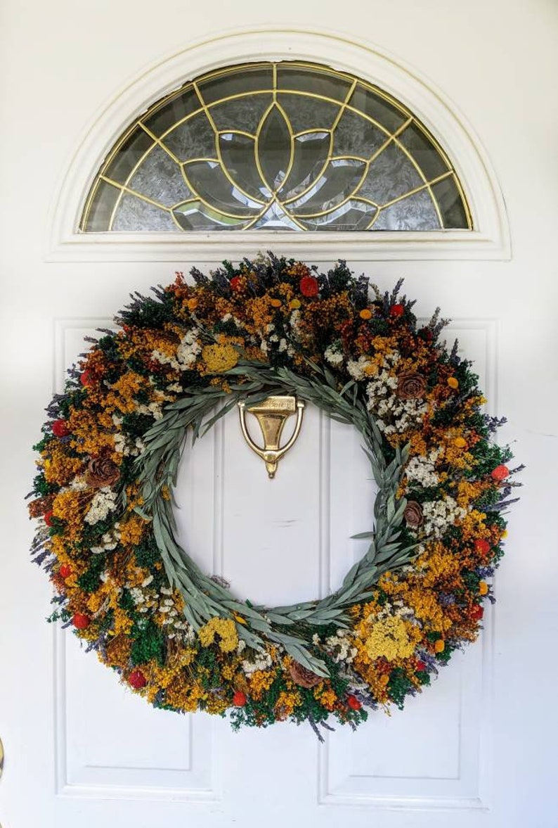 Dried Flower Wreath wreath wall decor large wreath indoor Etsy