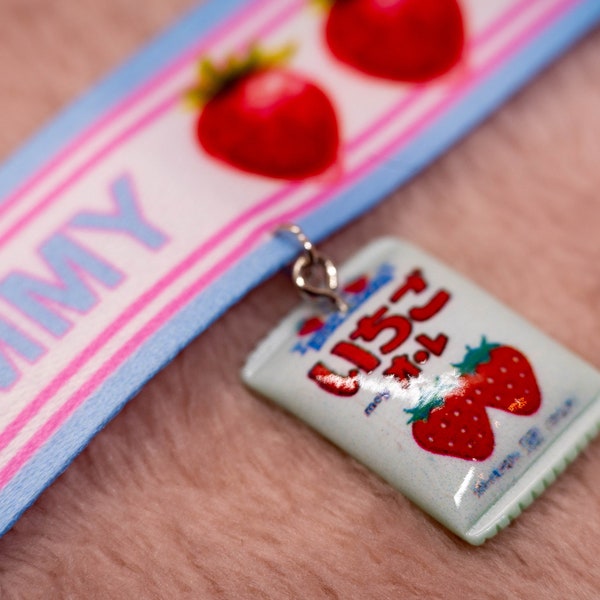 Collier Choker Pendentif Kawaii Cute Pastel Girl Yummy Strawberry Candy Snack Yumekawaii Fairy Kei