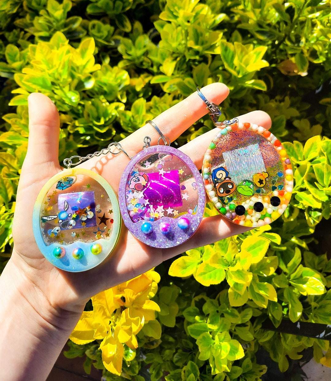 Shaker Charm Liquid Keychain Resin Kawaii AC Inspired | Cute Mini