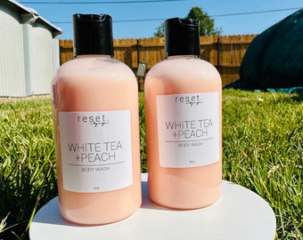 White Tea + Peach body wash