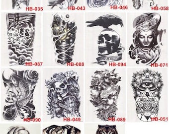 Half Tattoo Sleeve Etsy Half Tattoo Sleeve Etsy