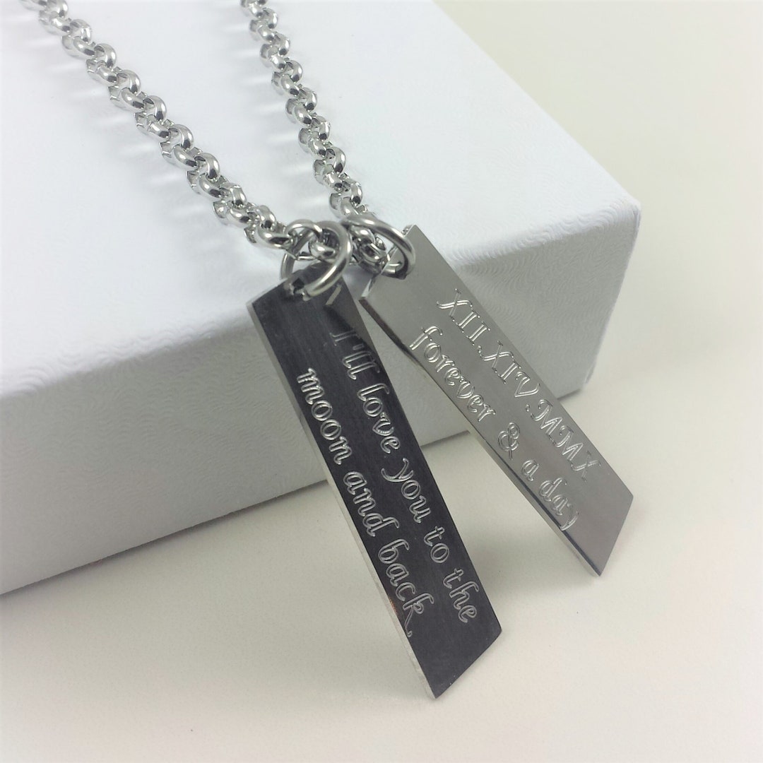 Personalized Men Necklace, Stainless Steel Necklace for Men, Custom
