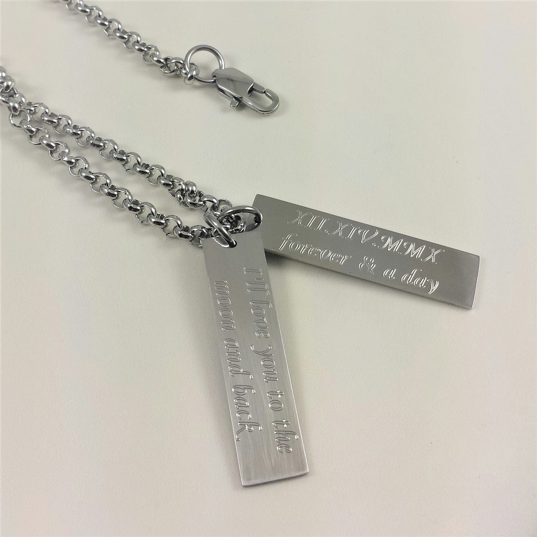 Personalisierte Männer Halskette Edelstahl Halskette für Etsy