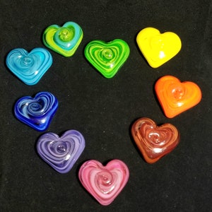 Glass Heart in jewel tones