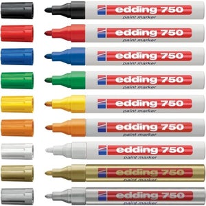 Edding 750 Paint Marker met een goede hittebestendigheid Metaal, Glas, Plastic Marker