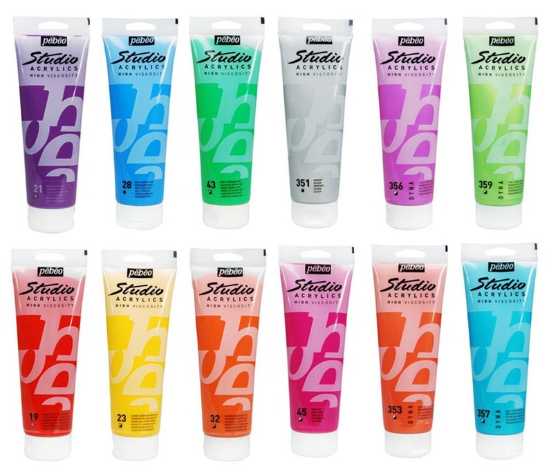 Pebeo Studio Acrylic High Viscosity Paint 100ml Tubes Etsy