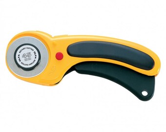 Olfa 45 mm Deluxe Handle Rotary Cutter RTY-2/DX Original Tnie tkaniny, plandeki, winyl, tapicerkę