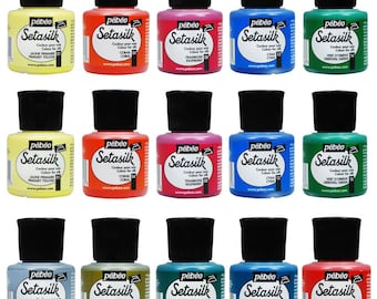 Pebeo Setasilk Silk Fabric Paint 45 ml & 20 ml Gutta Water Based Silk Paint