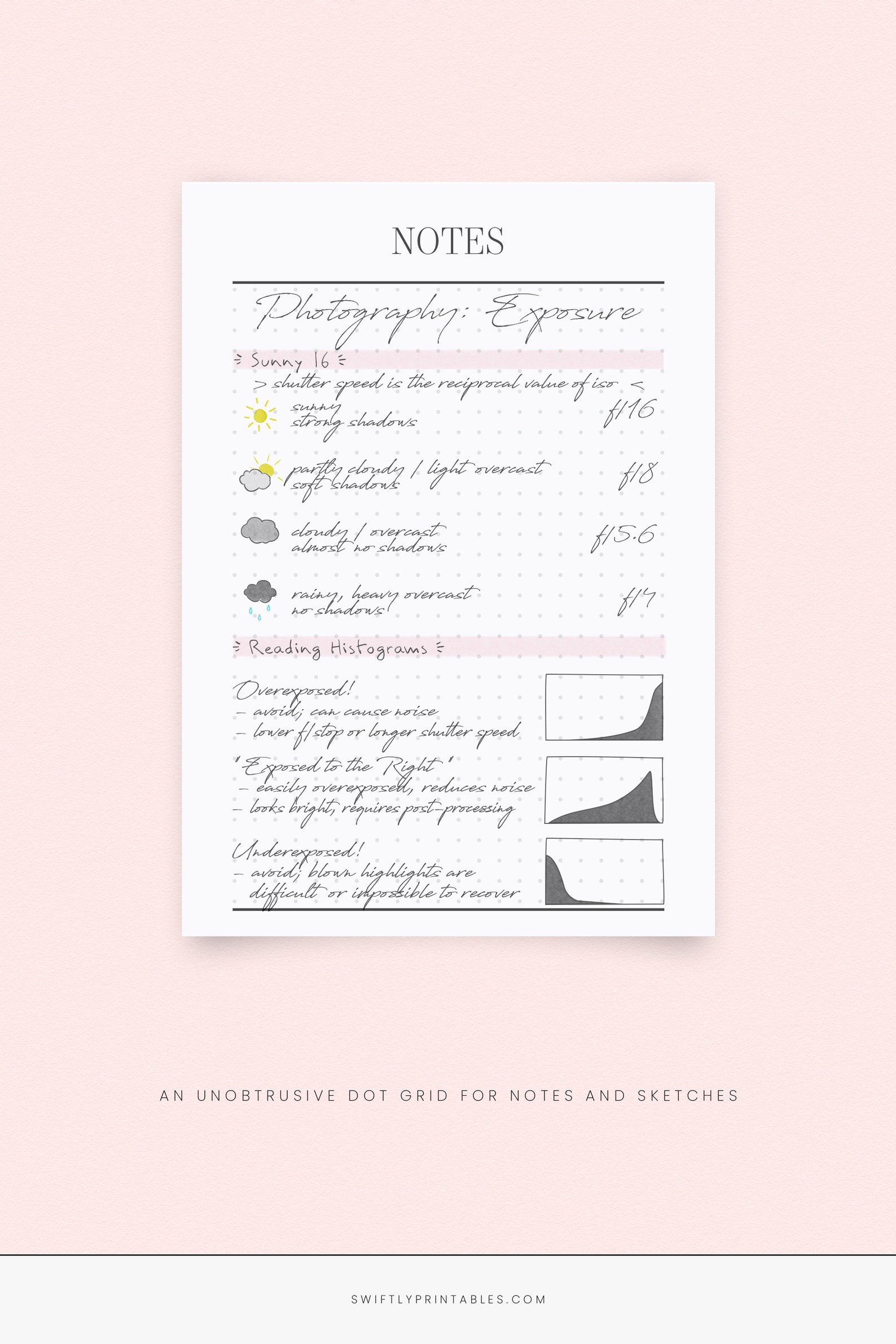 Note Pack Printable Planner Bundle 11 Blank Ruled Dot Grid - Etsy