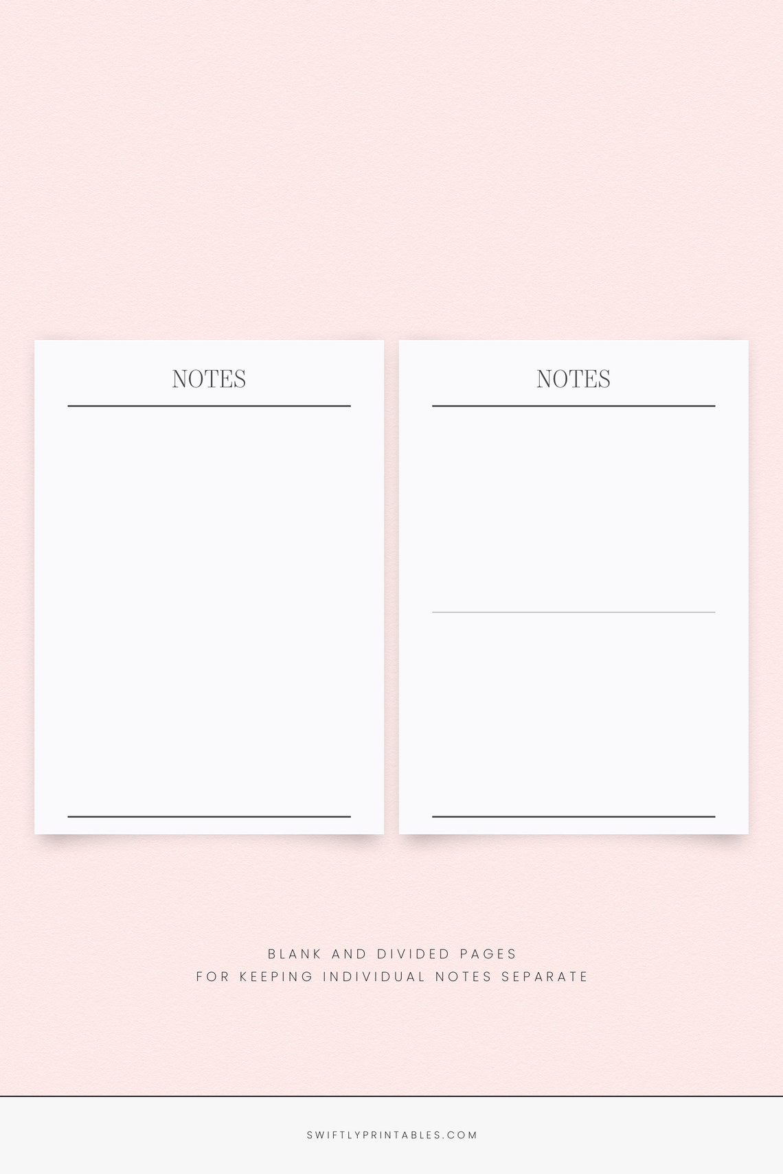 Note Pack Printable Planner Bundle 11 Blank Ruled Dot Grid - Etsy