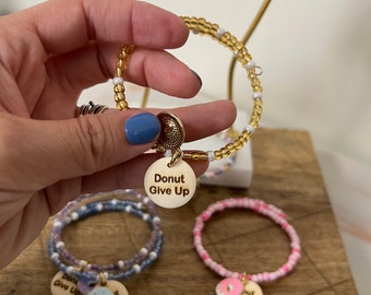 Donut Give Up Bracelet | JW encouraging gifts ideas | Engraved