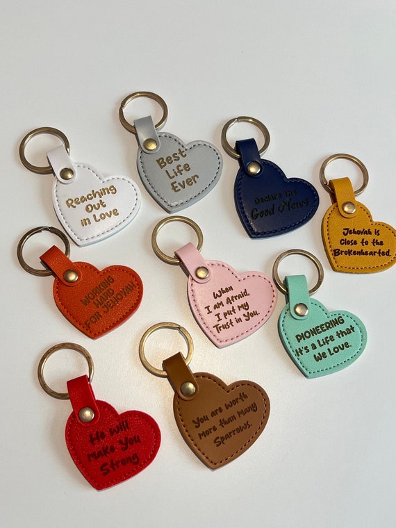 Heart JW Keychain | JW Gift | JW Keychains | Vegan Leather