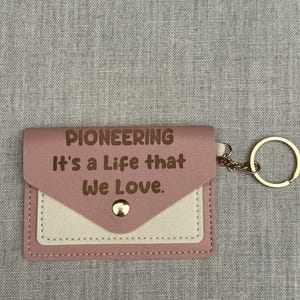 JW Card Holder Keychain gift | Eternal Happiness | JW Baptism gifts | Pioneer School | Pioneer Gift | jw Gifts | 2026 JW Convention Gifts Sea Pink