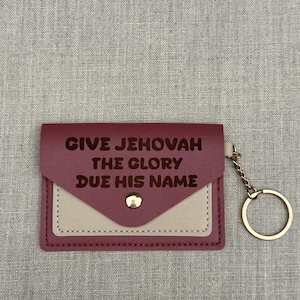 JW Card Holder Keychain gift | Eternal Happiness | JW Baptism gifts | Pioneer School | Pioneer Gift | jw Gifts | 2026 JW Convention Gifts Wine