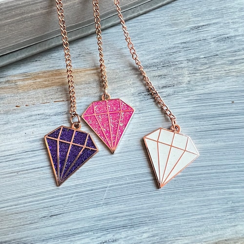 Diamant Lesezeichen | Rosegold, Glitzer Emaille ""Gems"" | Pionier Geschenkideen
