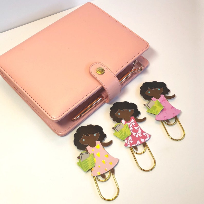Biblical Planner clip JW Service girl Jumbo Paperclip Bookmark Leah Magnet Gold Paperclip
