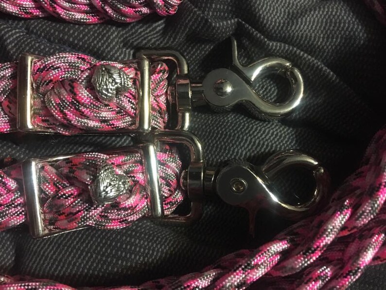 Pretty In Pink Paracord Reins