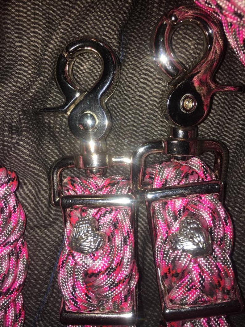 Pretty In Pink Paracord Reins