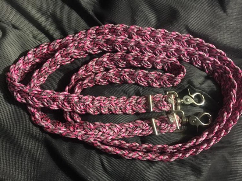 Pretty In Pink Paracord Reins