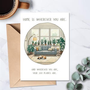 Tarjeta personalizable para amantes de las plantas, San Valentín con plantas, descarga de tarjeta imprimible, tarjeta imprimible para amantes de las plantas, tarjetas de felicitación DIY, descarga instantánea