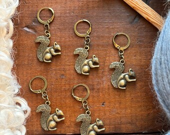 Squirrels Stitch Marker Set