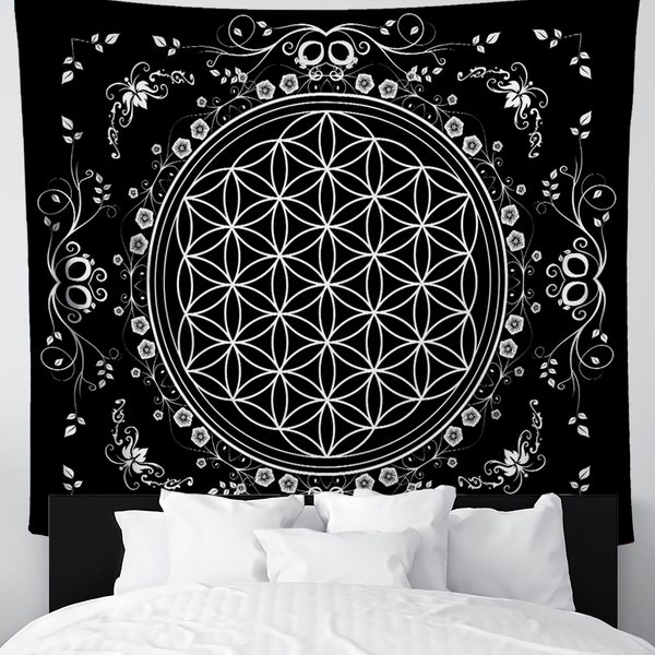 Black and White Tapestry Etsy
