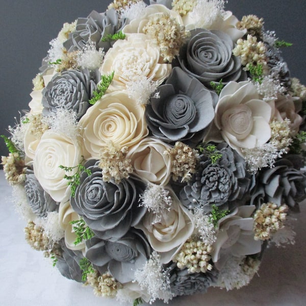 Grey Bouquet Etsy