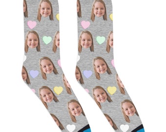 DivvyUp Socks - Custom Valentine's Day Socks: Candy Hearts