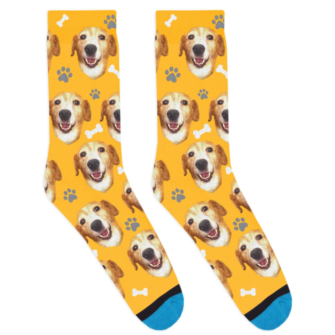 DivvyUp Socks Custom Dog Socks Put Your Dog on a Sock | Etsy