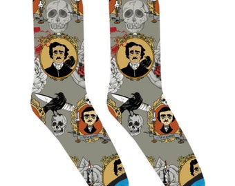DivvyUp Socks - Portrait of Edgar Allen Poe Socks