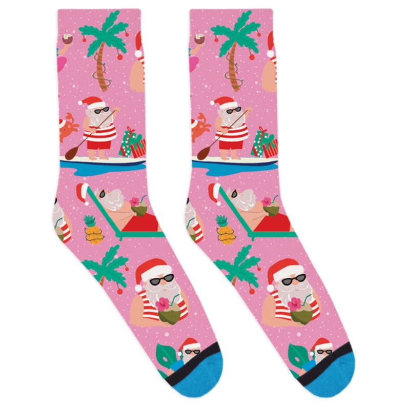 Divvyup Socks Vacation Santa Socks Etsy